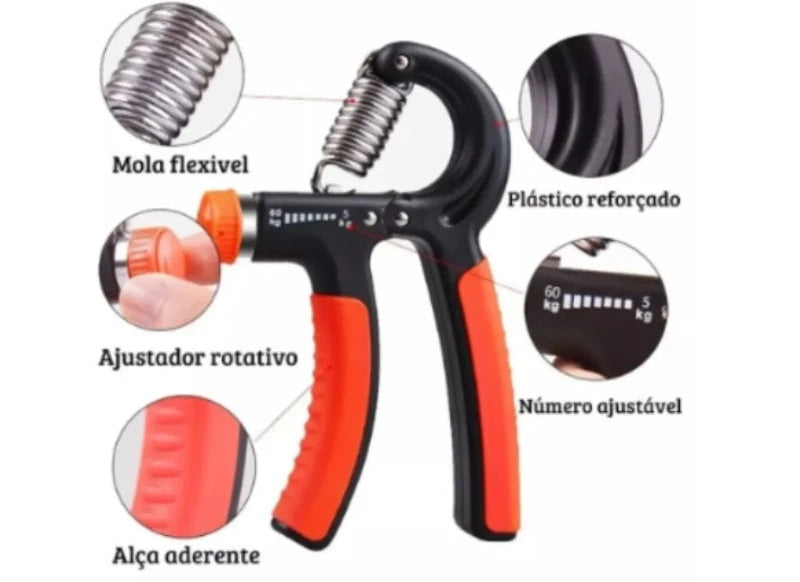 Hand Grip, Flexor De Punho Com Mola Ajustável, Fortalecimento De Antebraço, Mãos e Punhos